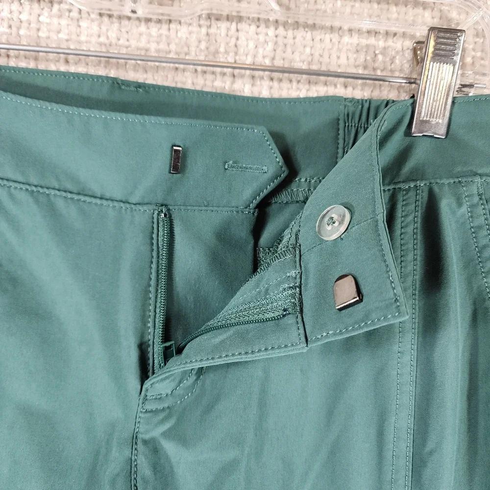 Kirkland Signature Ladies' Travel Pants Stretch Crop Womens‎ 4 Green 30x26 EUC